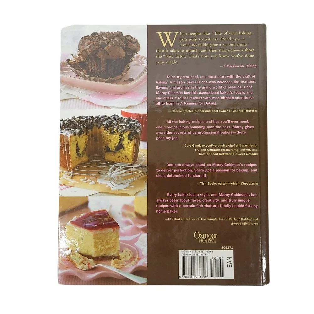 A Passion For Baking Marcy Goldman Cookbook Hardcover 220 Recipes Oxmoor House